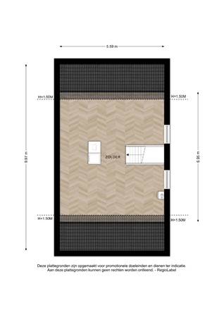 Floorplan - Oerdijk 62, 7433 AB Schalkhaar
